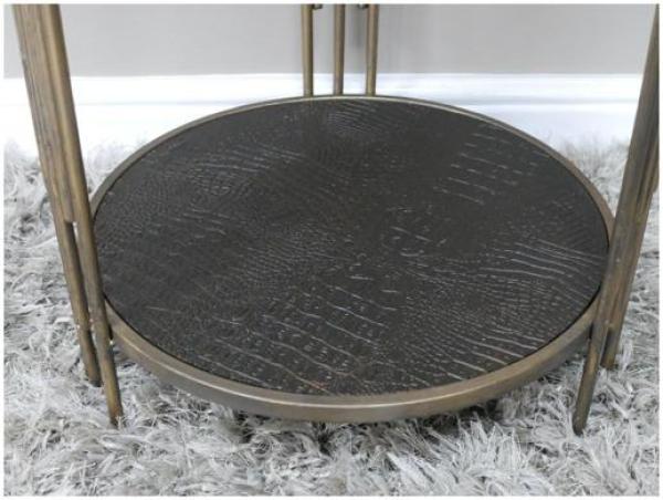 Product photograph of Dutch Metal Round Side Table - 42cm from Choice Furniture Superstore.