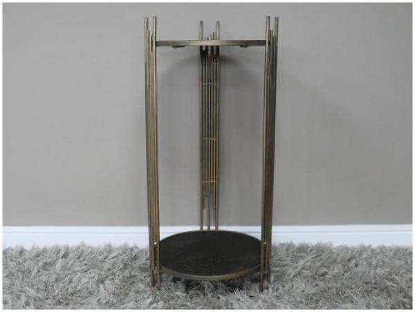Product photograph of Dutch Metal Round Side Table - 42cm from Choice Furniture Superstore.