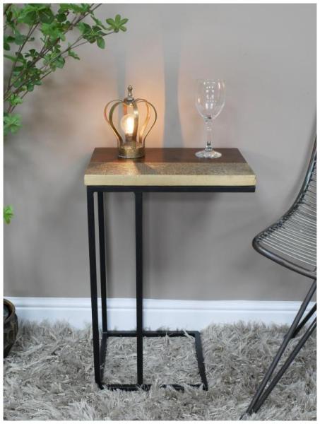 Product photograph of Dutch Mango Wood Side Table - 8663 from Choice Furniture Superstore.