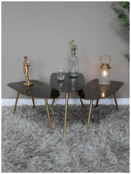 Product photograph of Dutch Aluminium Side Table Set Of 3 from Choice Furniture Superstore.