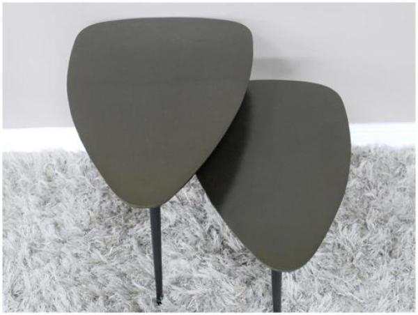 Product photograph of Dutch Aluminium Side Table Set Of 2 from Choice Furniture Superstore.