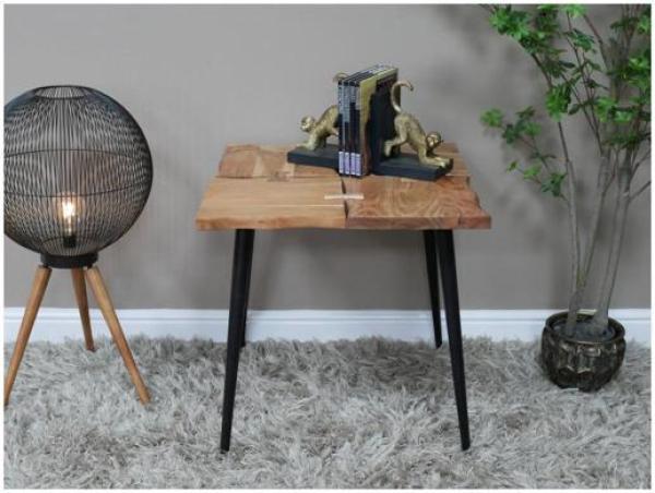 Product photograph of Dutch Wooden Sqaure Side Table - 8936 from Choice Furniture Superstore.