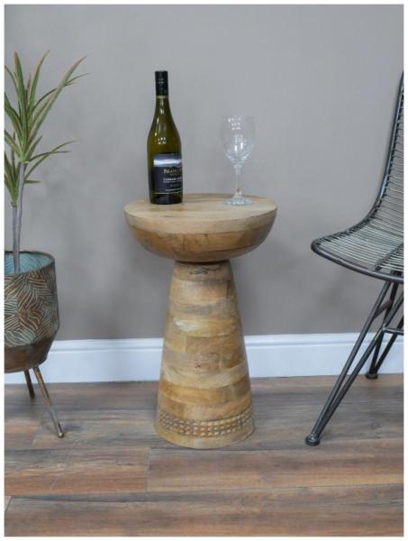 Product photograph of Dutch Wooden Round Side Table - 8941 from Choice Furniture Superstore.