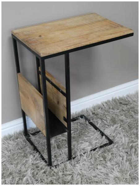 Product photograph of Dutch Mango Wood Side Table - 9739 from Choice Furniture Superstore.