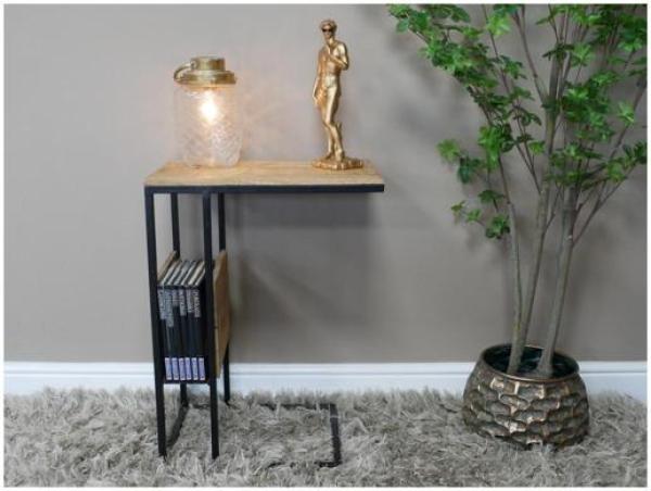 Product photograph of Dutch Mango Wood Side Table - 9739 from Choice Furniture Superstore.