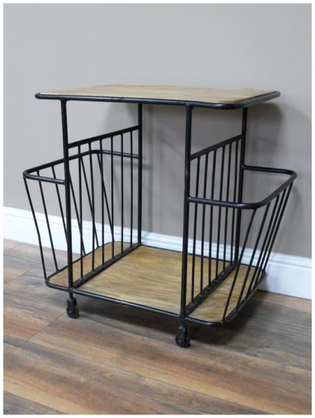 Product photograph of Dutch Mango Wood Drink Trolley from Choice Furniture Superstore.