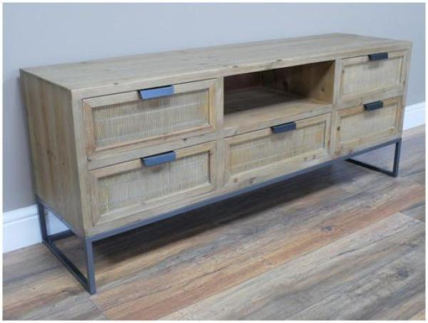 Product photograph of Dutch 5 Drawer Tv Cabinet from Choice Furniture Superstore.
