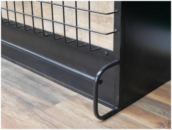 Product photograph of Dutch Mango Wood 1 Door 3 Drawer Bar Cabinet from Choice Furniture Superstore.