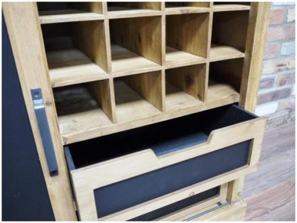 Product photograph of Dutch 2 Drawer 1 Door Wine Cabinet from Choice Furniture Superstore.