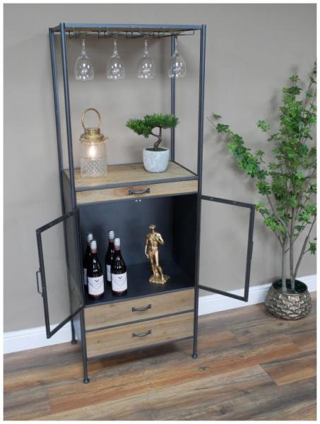 Product photograph of Dutch 2 Door 2 Drawer Wine Cabinet from Choice Furniture Superstore.