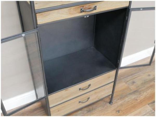 Product photograph of Dutch 2 Door 2 Drawer Wine Cabinet from Choice Furniture Superstore.
