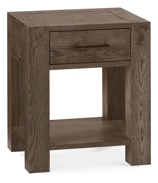 Product photograph of Bentley Designs Turin Dark Oak Lamp Table With Drawer from Choice Furniture Superstore.