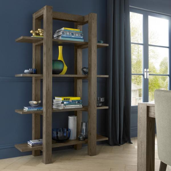 Product photograph of Bentley Designs Turin Dark Oak Open Shelf Unit from Choice Furniture Superstore.