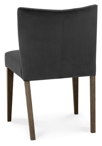 Product photograph of Bentley Designs Turin Gun Metal Velvet Fabric Low Back Dining Chair Sold In Pairs from Choice Furniture Superstore.