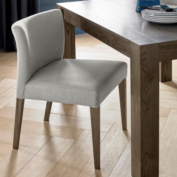 Product photograph of 2 X Bentley Designs Turin Pebble Grey Fabric Low Back Dining Chair from Choice Furniture Superstore.