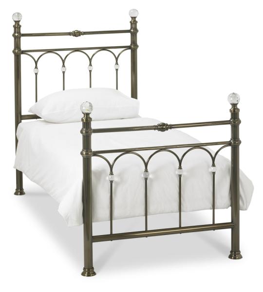 Product photograph of Bentley Designs Krystal Antique Brass 3ft Single Bedstead from Choice Furniture Superstore.