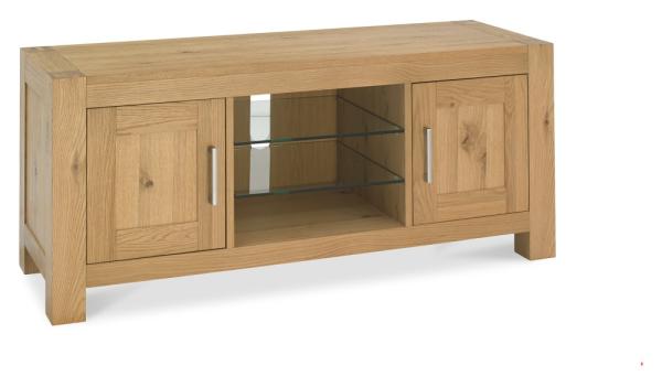 Product photograph of Bentley Designs Turin Light Oak Entertainment Unit Upto 55in Plasma from Choice Furniture Superstore.