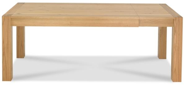 Product photograph of Bentley Designs Turin Light Oak Medium End Extending Dining Table from Choice Furniture Superstore.