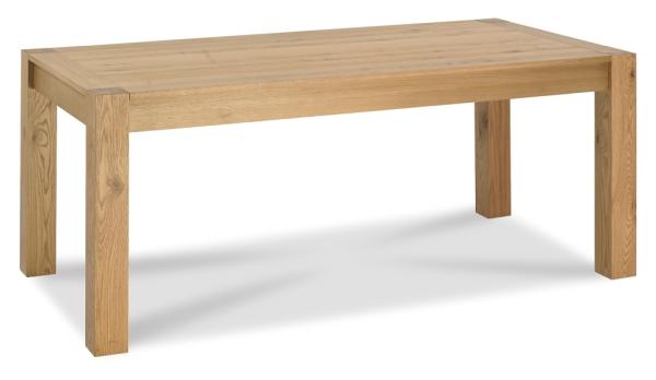 Product photograph of Bentley Designs Turin Light Oak Large End Extending Dining Table from Choice Furniture Superstore.