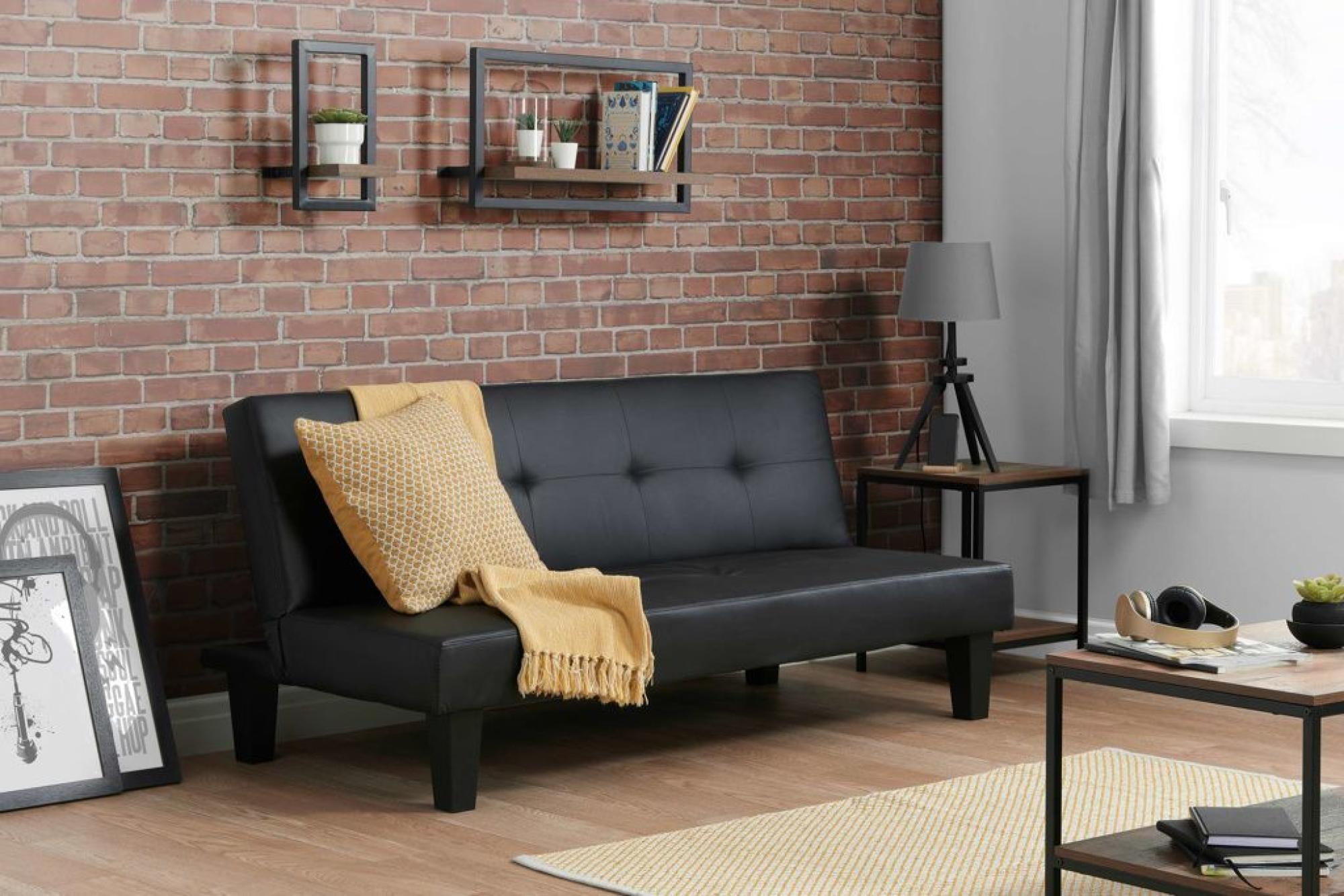 Product photograph of Franklin Black Click Clack Sofa Bed from Choice Furniture Superstore.