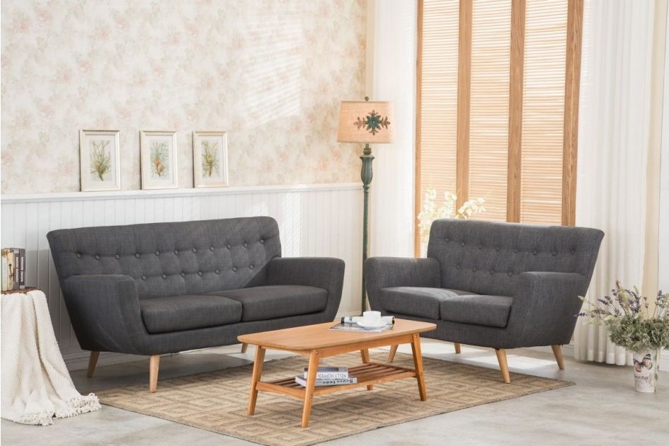 Product photograph of Birlea Loft Grey 2 Seater Fabric Sofa from Choice Furniture Superstore.