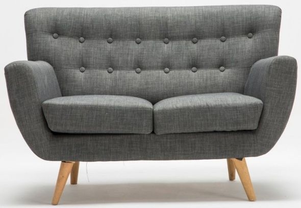 Product photograph of Birlea Loft Grey 2 Seater Fabric Sofa from Choice Furniture Superstore.