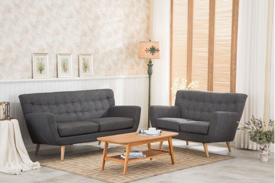 Product photograph of Birlea Loft Grey 3 Seater Fabric Sofa from Choice Furniture Superstore.