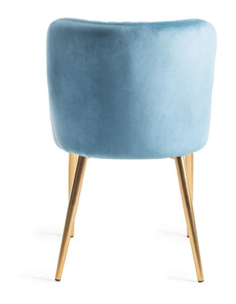 Product photograph of Bentley Designs Cezanne Petrol Blue Velvet Fabric Dining Chair With Gold Legs Sold In Pairs from Choice Furniture Superstore.