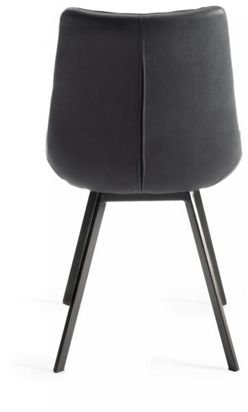 Product photograph of Bentley Designs Fontana Dark Grey Faux Suede Fabric Dining Chair With Grey Legs Sold In Pairs from Choice Furniture Superstore.