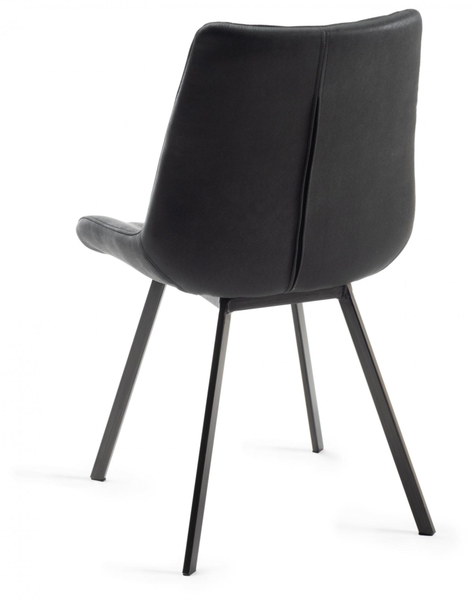 Product photograph of 2 X Bentley Designs Fontana Dark Grey Faux Suede Fabric Dining Chair With Grey Legs from Choice Furniture Superstore.