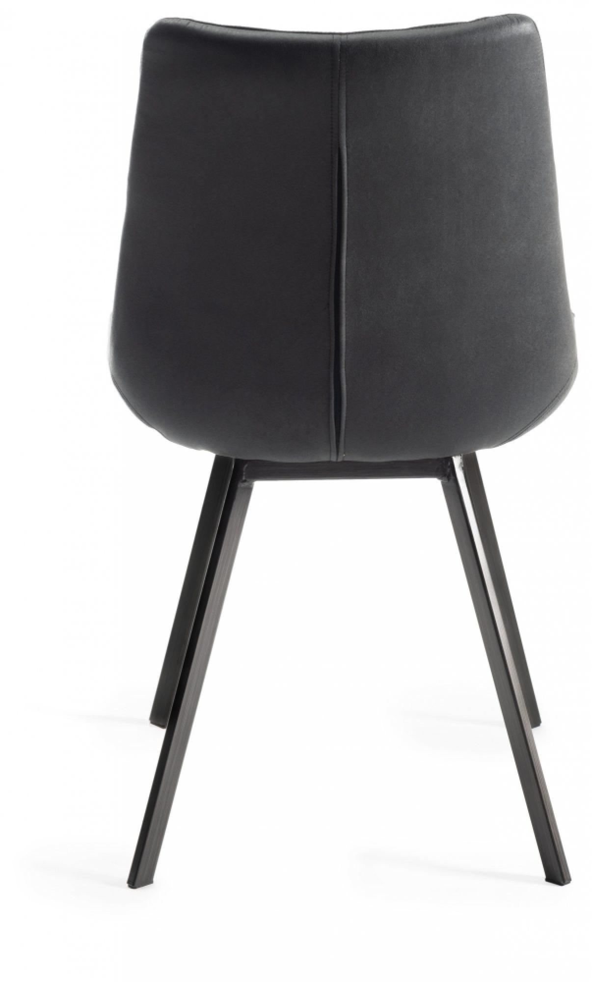 Product photograph of 2 X Bentley Designs Fontana Dark Grey Faux Suede Fabric Dining Chair With Grey Legs from Choice Furniture Superstore.
