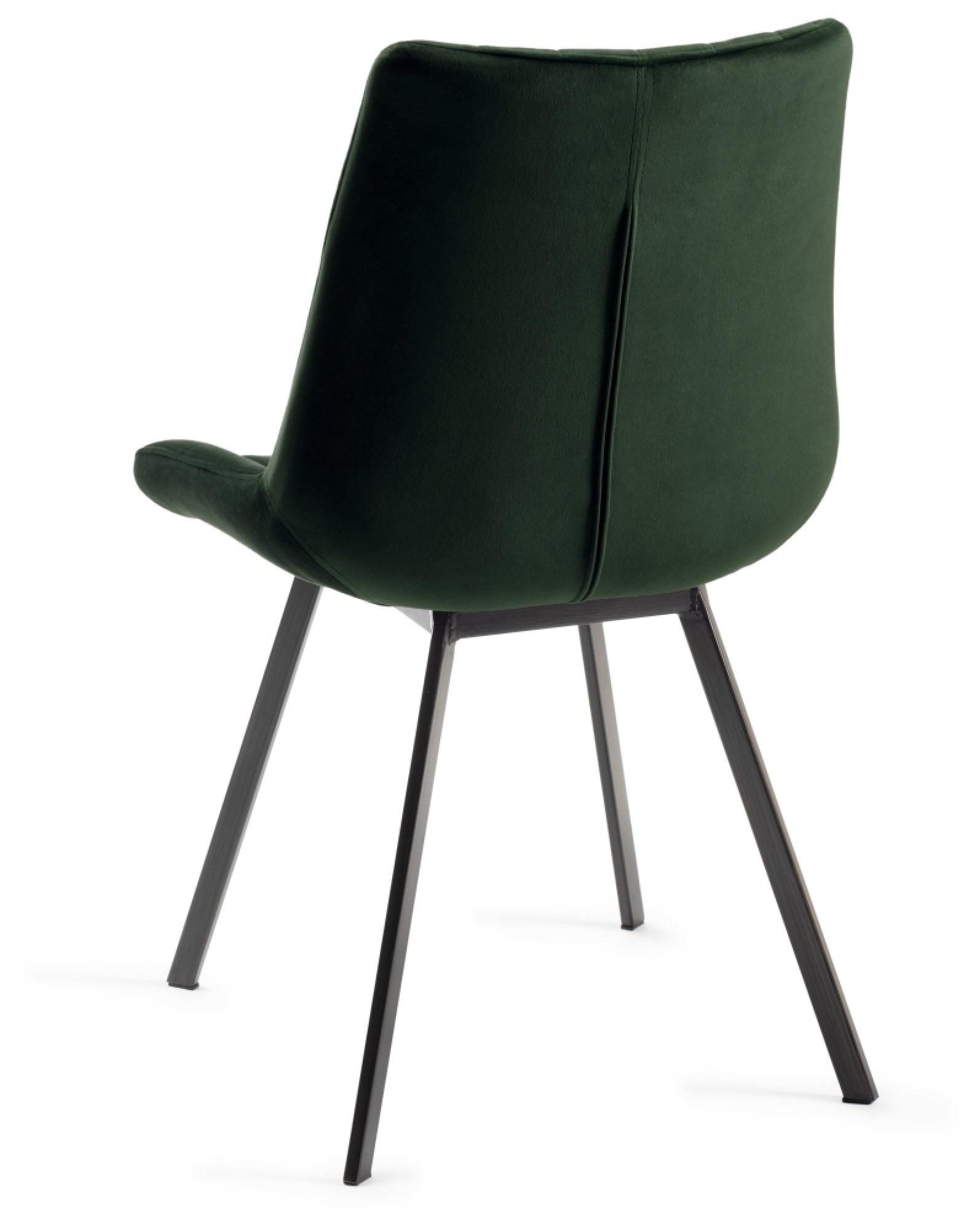 Product photograph of 2 X Bentley Designs Fontana Green Velvet Fabric Dining Chair With Grey Legs from Choice Furniture Superstore.