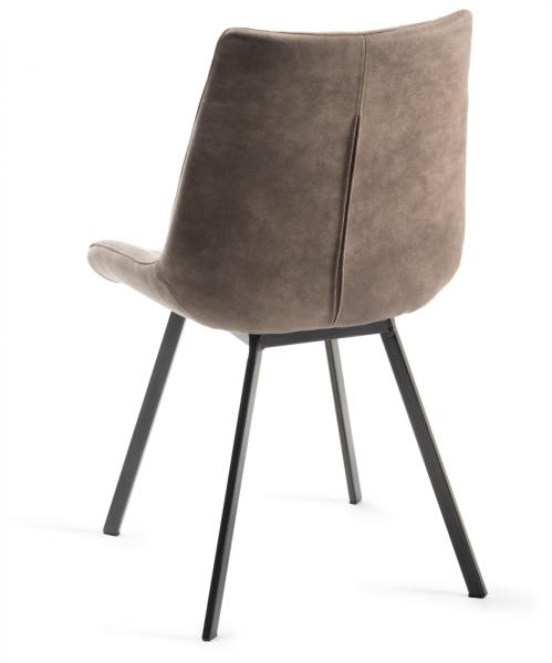 Product photograph of Bentley Designs Fontana Tan Faux Suede Fabric Dining Chair With Grey Legs Sold In Pairs from Choice Furniture Superstore.