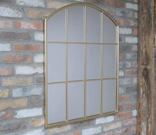 Product photograph of Arch Gold Metal Mirror from Choice Furniture Superstore.