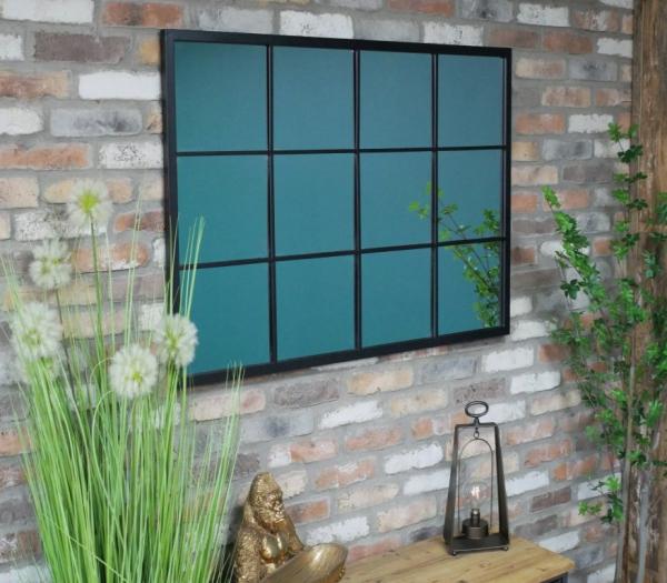 Product photograph of Industrial Metal Rectangular Mirror from Choice Furniture Superstore.