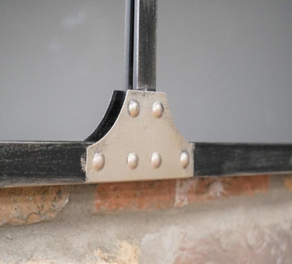 Product photograph of Industrial Black Metal Mirror from Choice Furniture Superstore.
