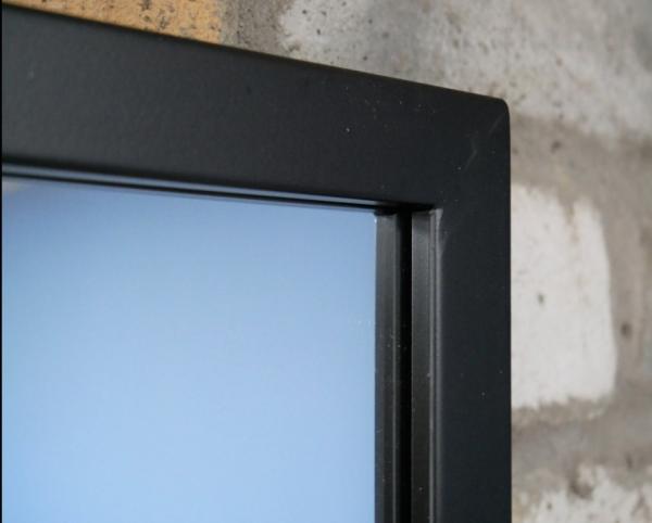 Product photograph of Industrial Black Metal Rectangular Mirror from Choice Furniture Superstore.