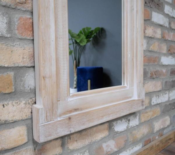 Product photograph of Large Arch Fir Wood Mirror from Choice Furniture Superstore.