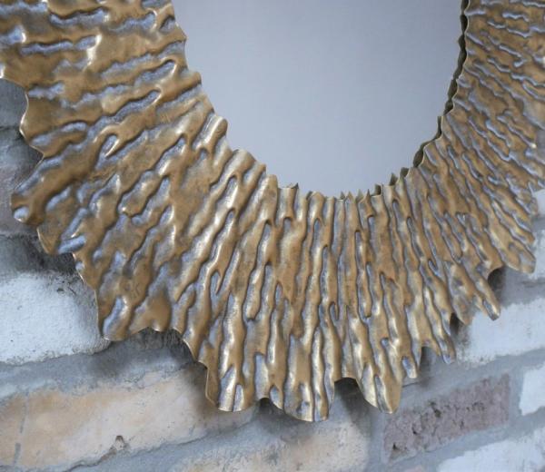 Product photograph of Gold Round Mirror - 9101 - Set Of 2 from Choice Furniture Superstore.