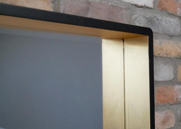 Product photograph of Black And Gold Mirror - Set Of 2 - 53cm X 53cm from Choice Furniture Superstore.