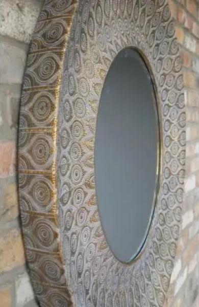 Product photograph of Metal Round Mirror - 93cm X 93cm - Set Of 2 from Choice Furniture Superstore.