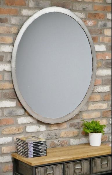 Product photograph of Metal Round Mirror from Choice Furniture Superstore.