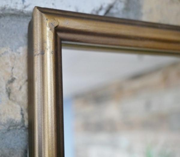 Product photograph of Gold Metal Rectangular Mirror from Choice Furniture Superstore.