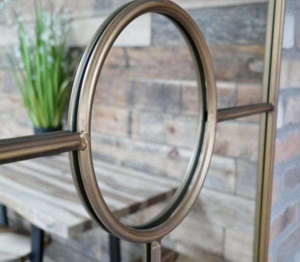 Product photograph of Gold Metal Rectangular Mirror from Choice Furniture Superstore.