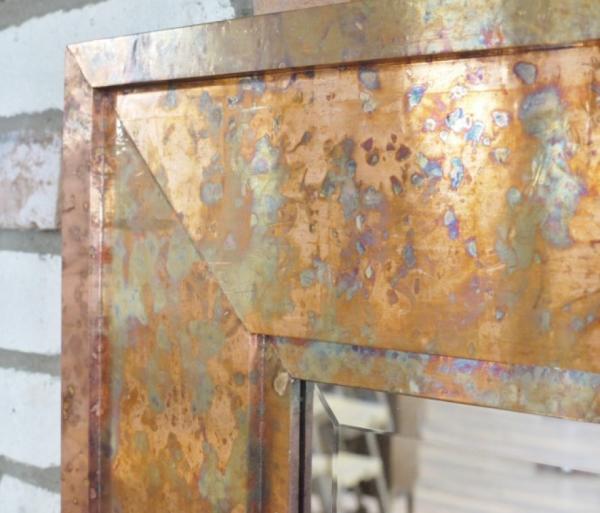 Product photograph of Copper Square Mirror from Choice Furniture Superstore.