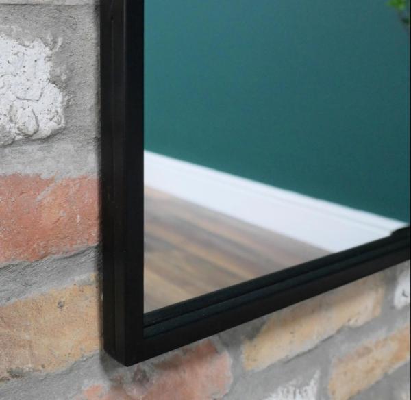 Product photograph of Black Metal Mirror from Choice Furniture Superstore.