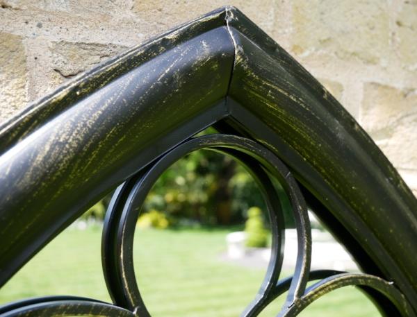 Product photograph of Garden Black Arch Mirror - 7393 from Choice Furniture Superstore.