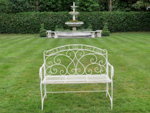 Product photograph of Antique Cream Bench from Choice Furniture Superstore.