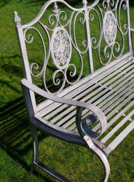 Product photograph of Antique Grey Bench from Choice Furniture Superstore.