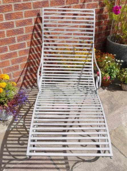 Product photograph of Antique Grey Lounger from Choice Furniture Superstore.